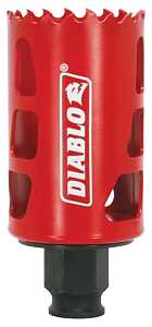Diablo DHS1625 Hole Saw, 1-5/8 in Dia, 2-3/8 in D Cutting, 3/8 in Arbor, Bi-Metal Cutting Edge