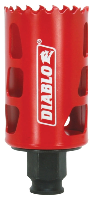 Diablo DHS1625 Hole Saw, 1-5/8 in Dia, 2-3/8 in D Cutting, 3/8 in Arbor, Bi-Metal Cutting Edge