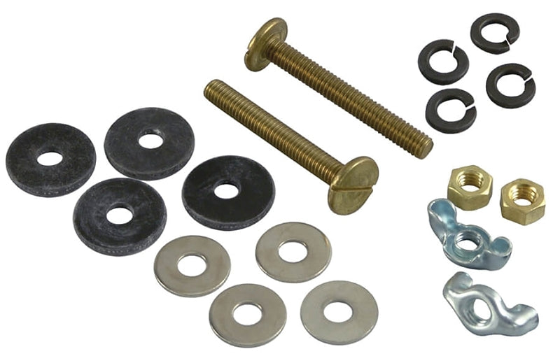 Danco 80819 Tank-To-Bowl Bolt Set, Steel, Yellow Zinc-Plated, For: Toilet Tanks