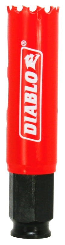 Diablo DHS0813 Hole Saw, 13/16 in Dia, 2-3/8 in D Cutting, 4 TPI, Bi-Metal Cutting Edge