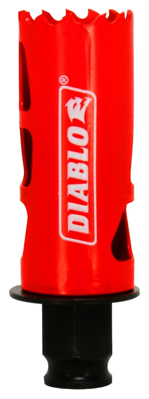 Diablo DHS1188 Hole Saw, 1-3/16 in Dia, 2-3/8 in D Cutting, 4 TPI, Bi-Metal Cutting Edge