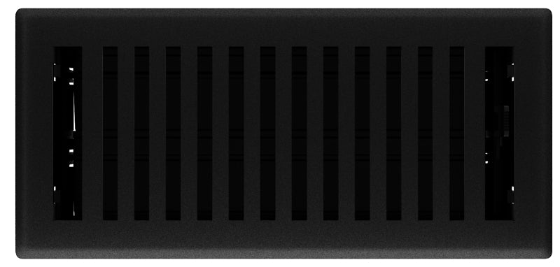 Imperial RG3439 Floor Register, 4 in L, 10 in W, Polystyrene, Black Iron