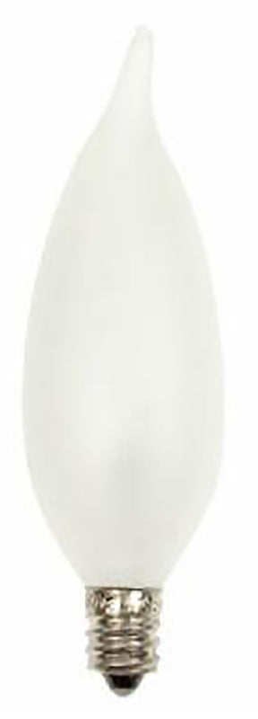 GE 66104 Chandelier Light Bulb, 25 W, CA10 Lamp, E12 Candelabra Lamp Base, 220 Lumens, 2600 K Color Temp, Pack of 4