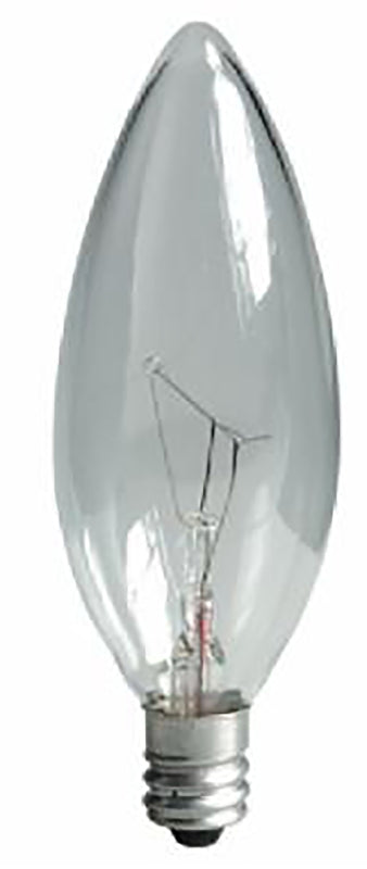 GE 75033 Ceiling Fan Bulb, 40 W, B10 Lamp, E12 Candelabra Lamp Base, 280 Lumens, 2500 K Color Temp, Pack of 5