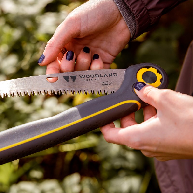 Woodland Tools Co 06-5003-100 Folding Saw, High Carbon Steel Blade, 8 TPI, Composite Handle, Cushioned Grip Handle