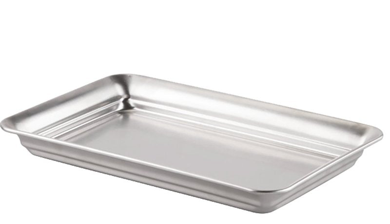 Interdesign 2870 Bathroom Tray, 9.7 in L, 6.3 in W, 1 in H, Stainless Steel, Silver, Pack of 6