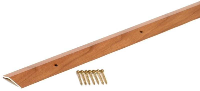 M-D 40124 Carpet Trim, 36 in L, 1-3/8 in W, Aluminum, Cherry