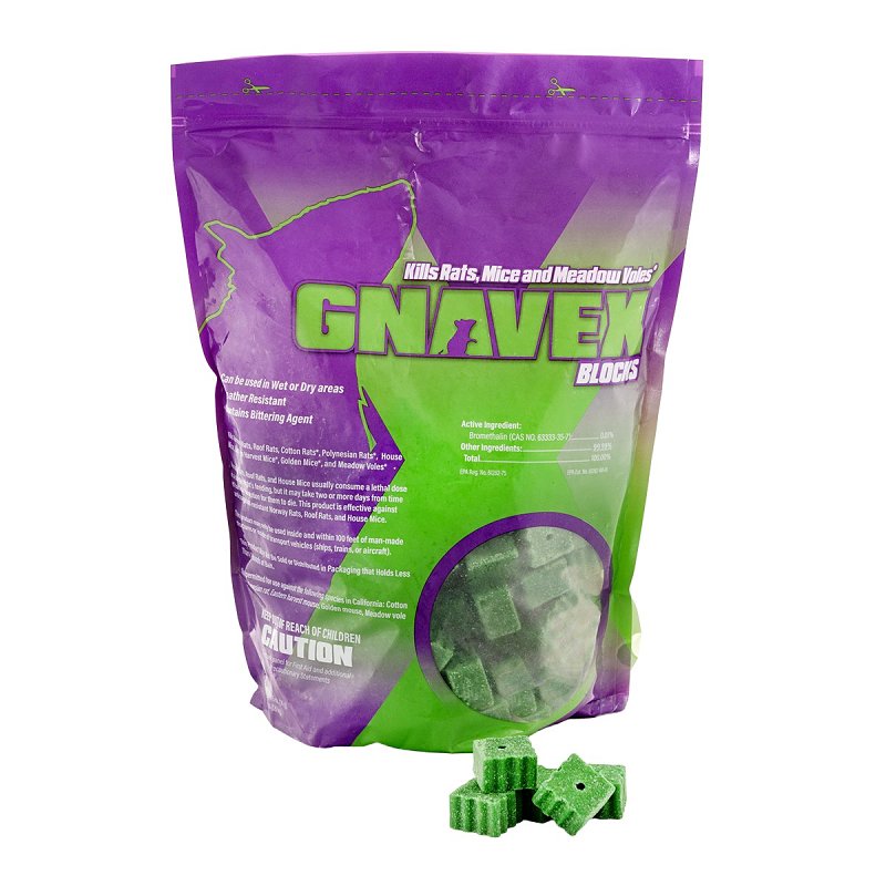 Gnavex 112870 Bait, Block, 128 Count Pouch
