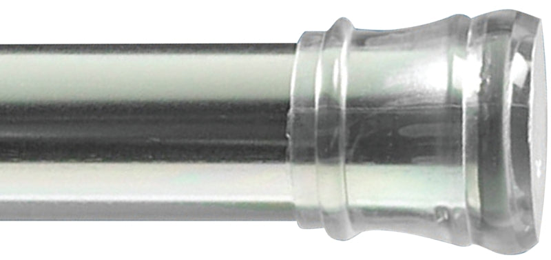 Zenith 608S Adjustable Shower Rod, 40 to 60 in Dia Rod, Vinyl, Chrome