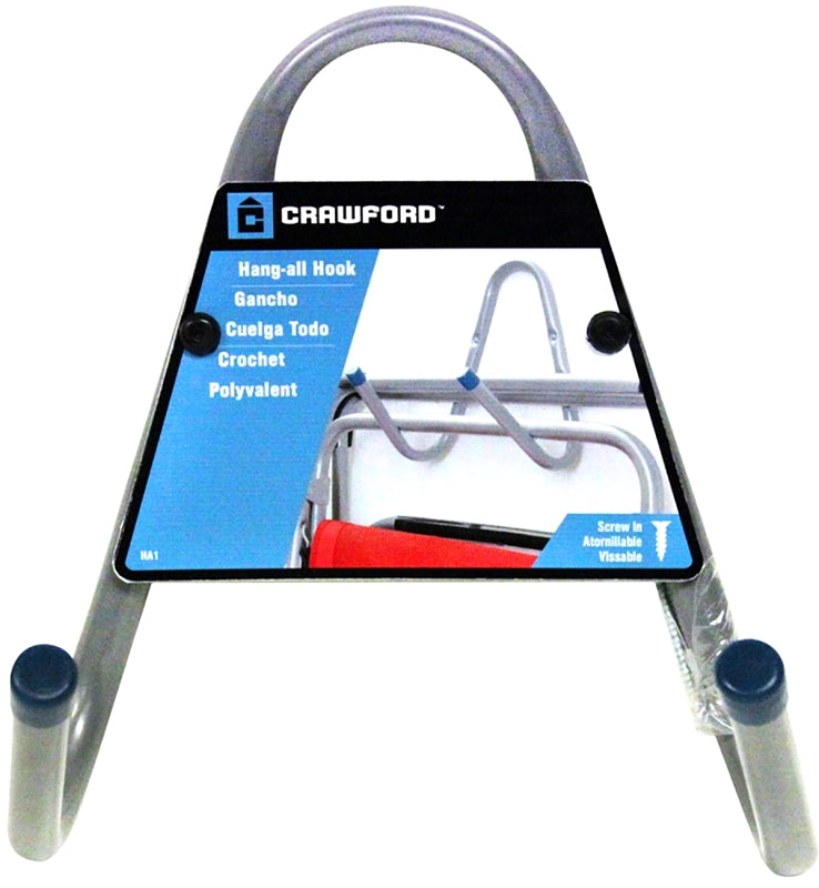 Crawford HA1 Storage Bracket, 40 lb, Wall, Steel, Gray, Zinc-Plated