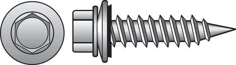 HILLMAN No. 10 X 3 in. L Hex Hex Head Self-Piercing Screws 50 pk