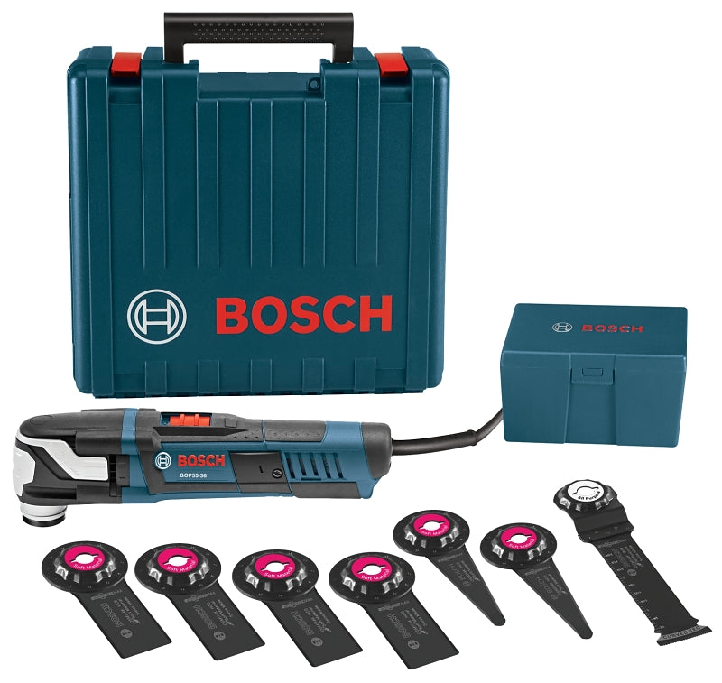 Bosch StarlockMax GOP55-36C1 Series Oscillating Multi-Tool Kit, 8000 to 20,000 opm, 13 ft Cord Length