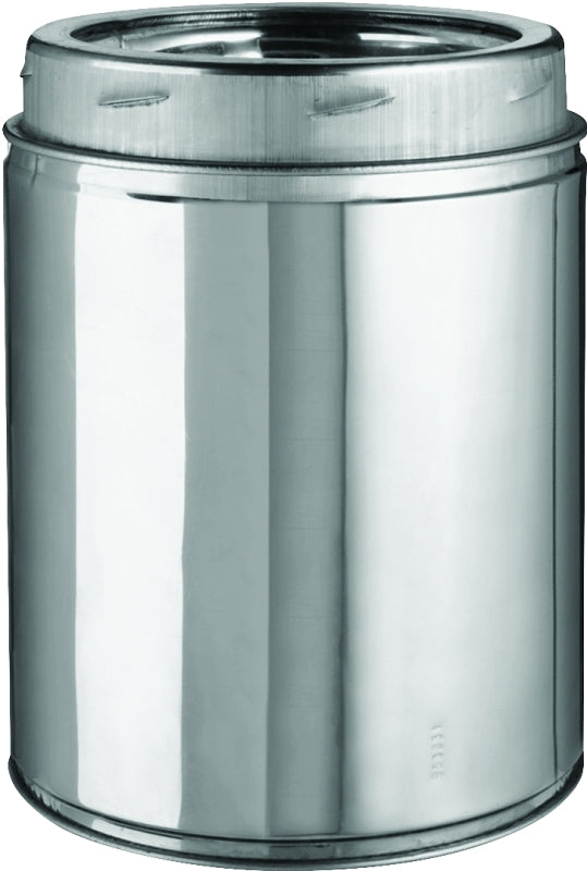 Selkirk 206009 Chimney Pipe, 6 in ID, 8 in OD, 9 in L, Stainless Steel, Pack of 2