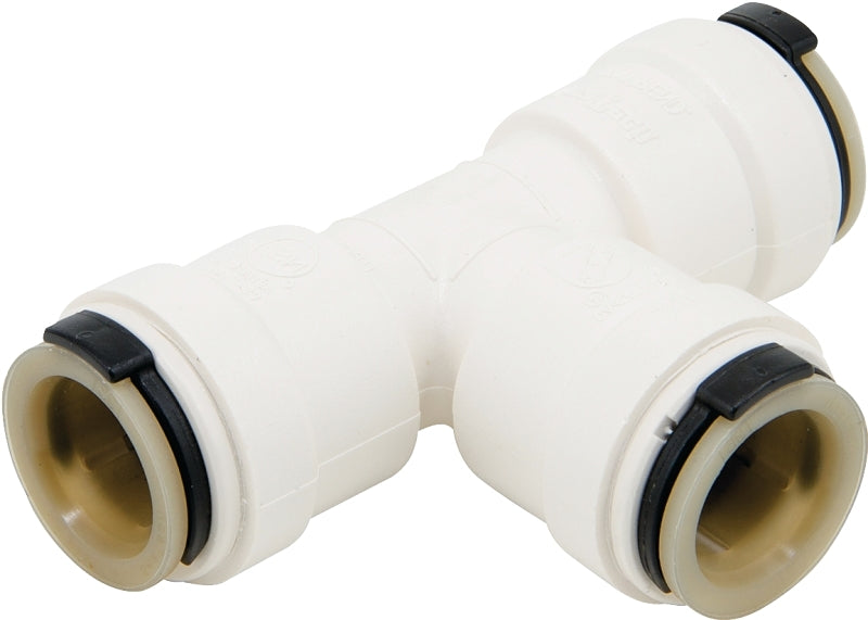 Watts 3523-18 Union Pipe Tee, 1 in, Push to Connect / No Tools, Plastic, White, 100 psi Pressure