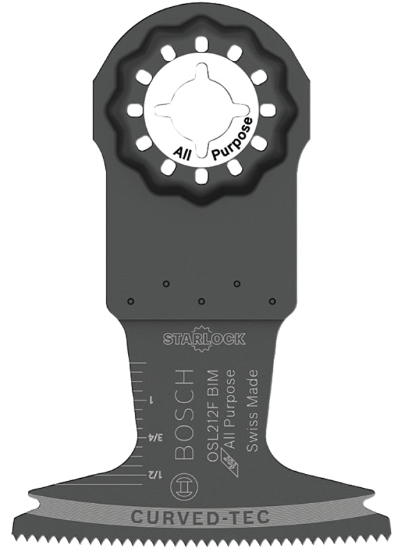 Bosch Starlock OSL212F Oscillating Blade, 2-1/2 in, Bi-Metal, Black