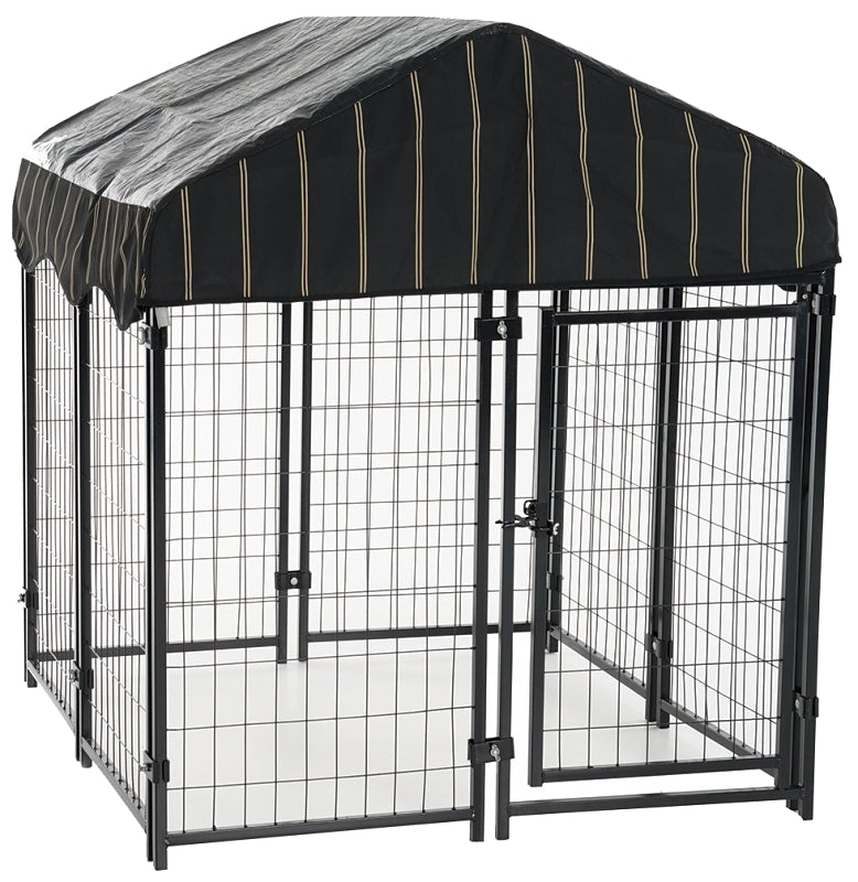 Lucky Dog CL 60445 Modular Pet Play Pen, 4 ft OAL, 4 ft OAW, 4.5 ft OAH, Steel, Powder-Coated, Black