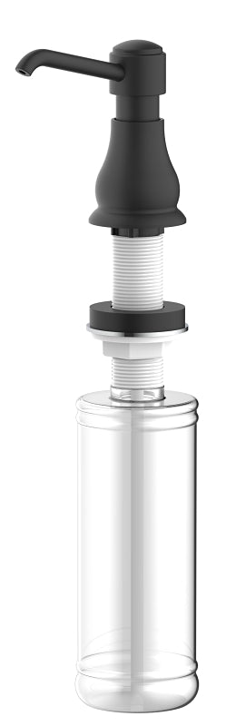 Boston Harbor TOBI22040003BL Soap Dispenser, 11 oz Capacity, PE, Matte Black, Matte Black, Press, Top mounted Mounting