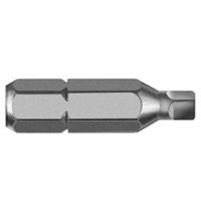 Irwin 92205 Insert Bit, #2 Drive, Square Recess Drive, 1/4 in Shank, Hex Shank, 1 in L, S2 Steel, 25/PK