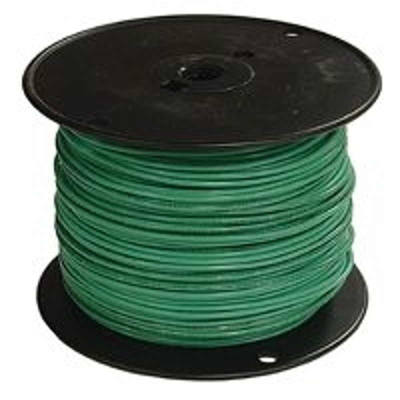 Romex 14GRN-SOLX500 Series Building Wire, Green Sheath, 14 AWG Wire, 1-Conductor, 500 ft L, Copper Conductor