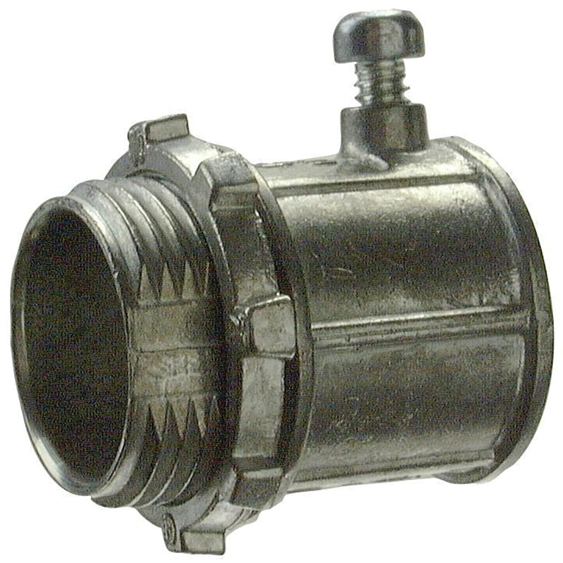 Halex 23210 EMT Connector, 1/2 in Set Screw, Zinc