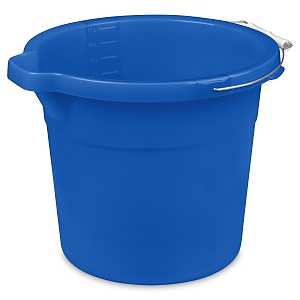 Sterilite 11234312 Spout Pail, 12 qt, Plastic, Blue, Pack of 12