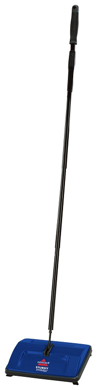 Bissell 2402C Manual Floor/Carpet Sweeper, 9 in W Cleaning Path, Blue