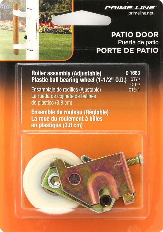 Prime-Line D 1683 Roller Assembly, 1-3/4 in L x 5/8 in W x 1-1/8 in H Dimensions, 1-1/2 in Dia Roller, 5/16 in W Roller