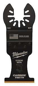 Milwaukee 49-25-1503 Blade, 1-3/8 in, Carbide/HCS/Titanium, 2 in D Cutting, 3/PK