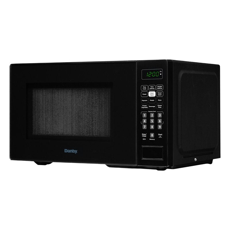 Danby DBMW0721BBB Countertop Microwave, 0.7 cu-ft Capacity, 700 W, 2 Cooking Stages, Metal, Black