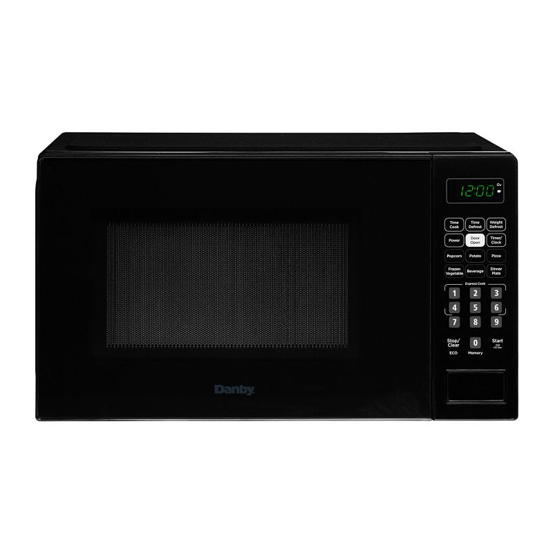 Danby DBMW0721BBB Countertop Microwave, 0.7 cu-ft Capacity, 700 W, 2 Cooking Stages, Metal, Black