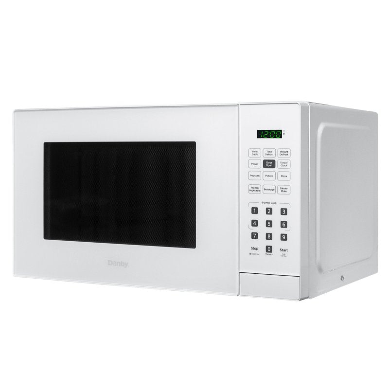 Danby DBMW0921BWW Countertop Microwave, 0.9 cu-ft Capacity, 900 W, 2 Cooking Stages, Metal, White