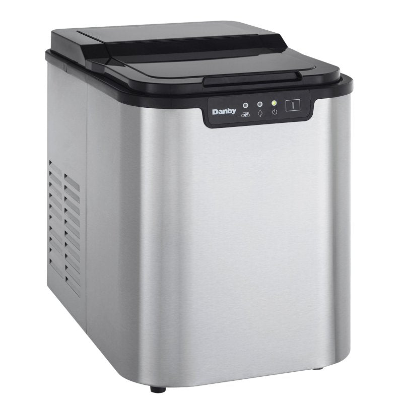 Danby DIM2500SSDB Countertop Ice Maker, 25 lb Capacity, 9.8 in W, 14.17 in D, 12.87 in H, Stainless Steel