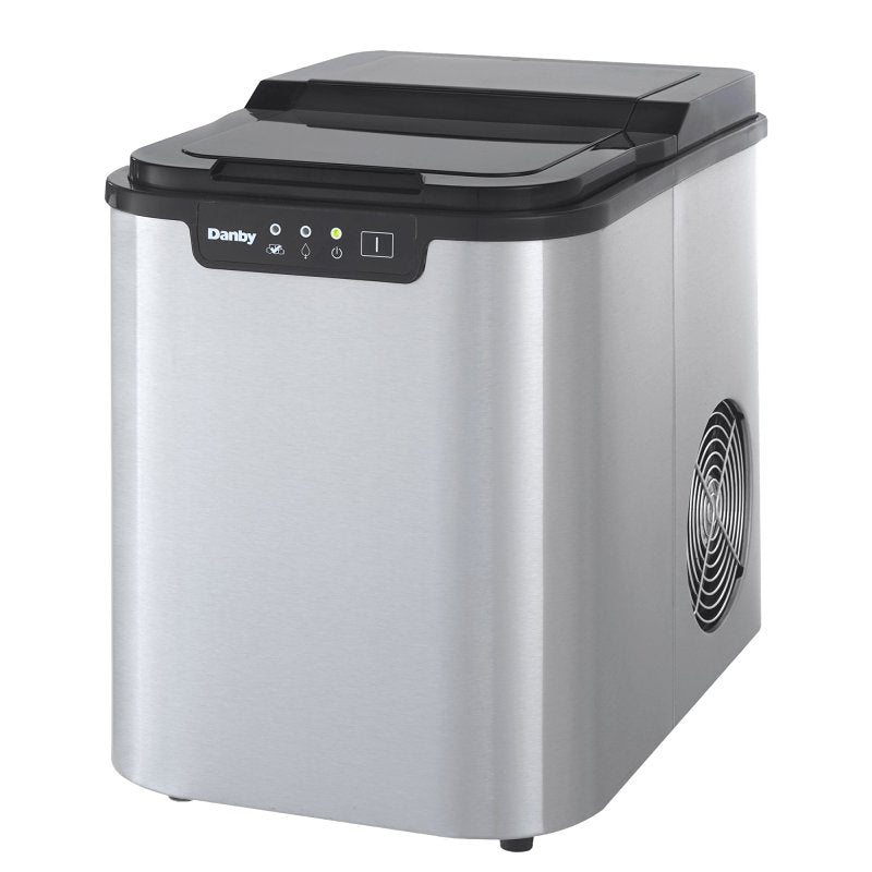 Danby DIM2500SSDB Countertop Ice Maker, 25 lb Capacity, 9.8 in W, 14.17 in D, 12.87 in H, Stainless Steel