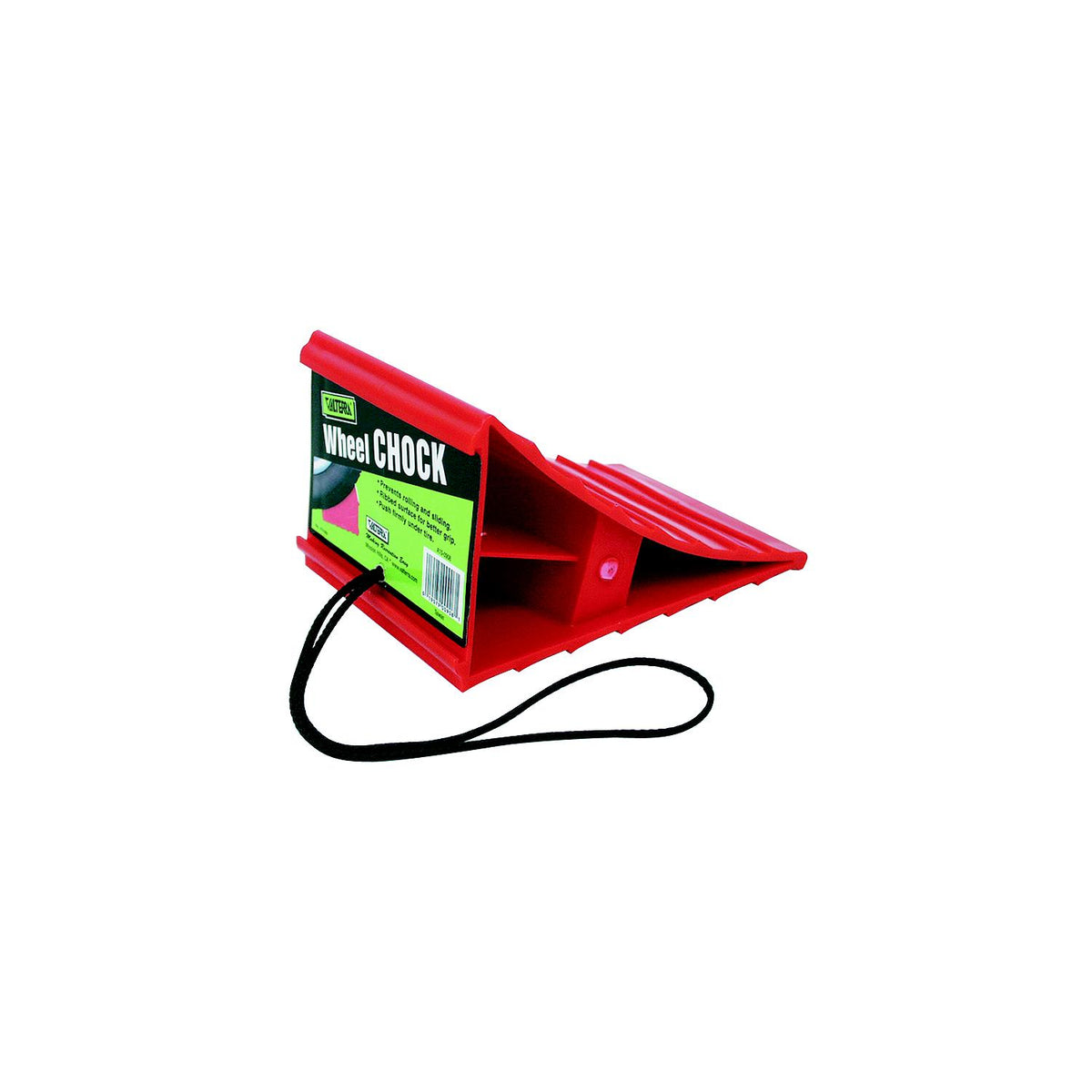 RED WHEEL CHOCK WITH BLACK