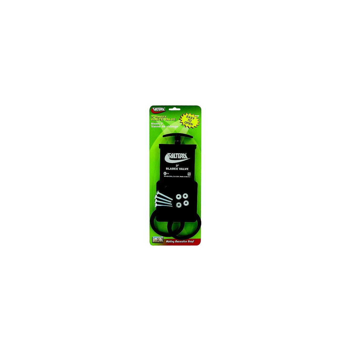 Valterra Bladex Waste Valve W/Plastic Handle, 3″