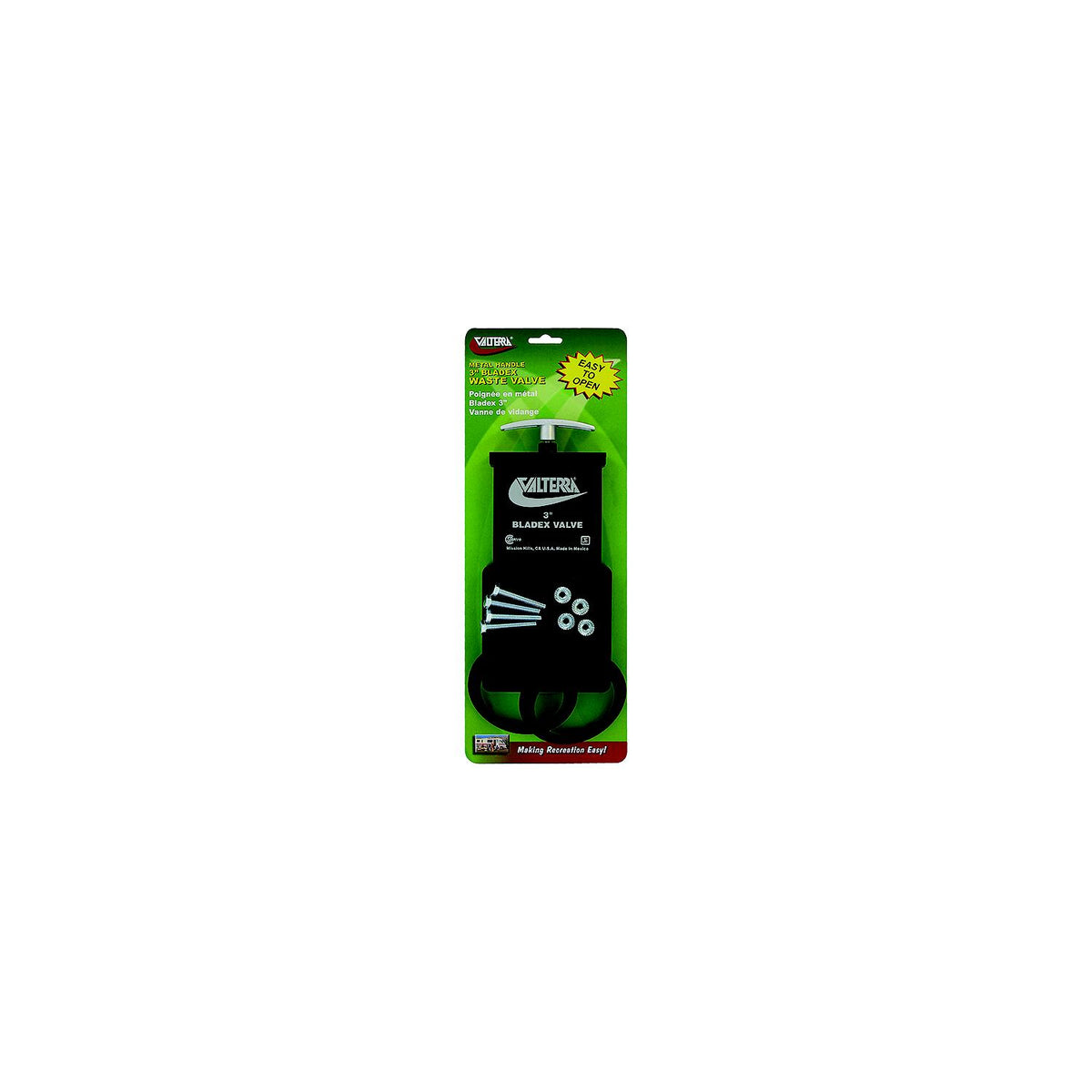 Valterra Bladex RV Waste Metal Handle Valve - Includes Hardware, 3″
