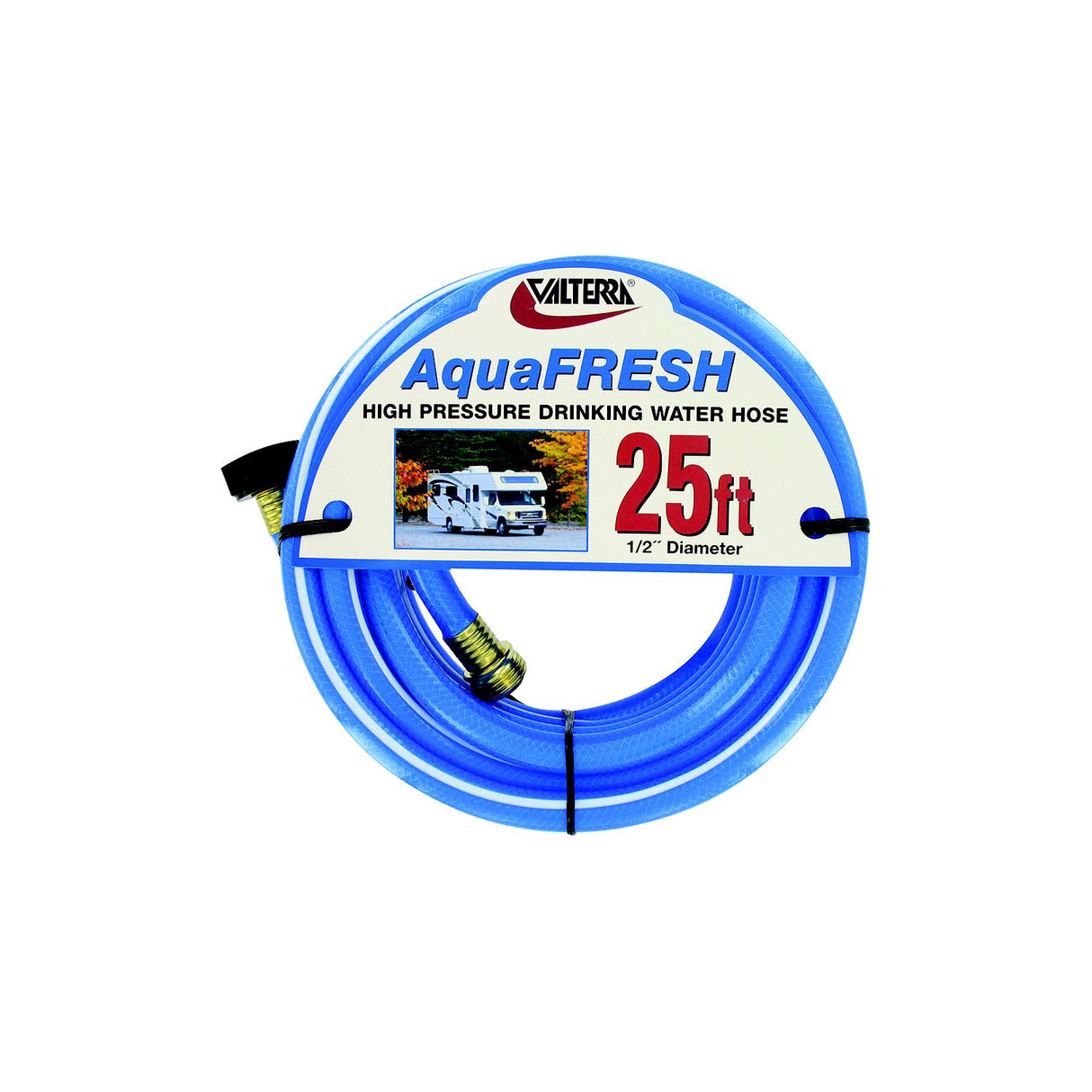 Valterra W018300 Blue AquaFresh High Pressure RV Drinking Water Hose, 1/2″ x 25'
