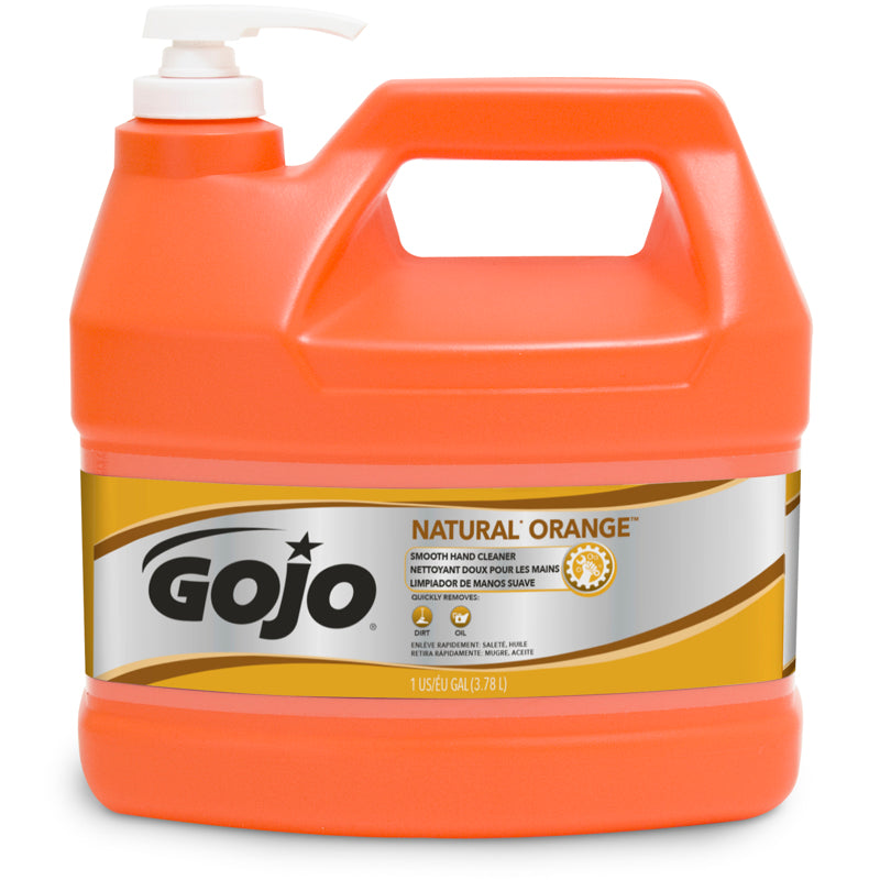 Gojo Natural Orange Citrus Scent Hand Cleaner 1 gal, Pack of 4