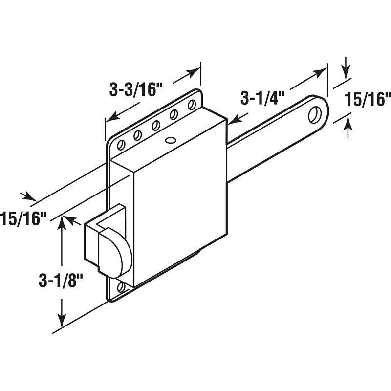 Prime-Line GD 52118 Garage Door Lock, Steel, Galvanized