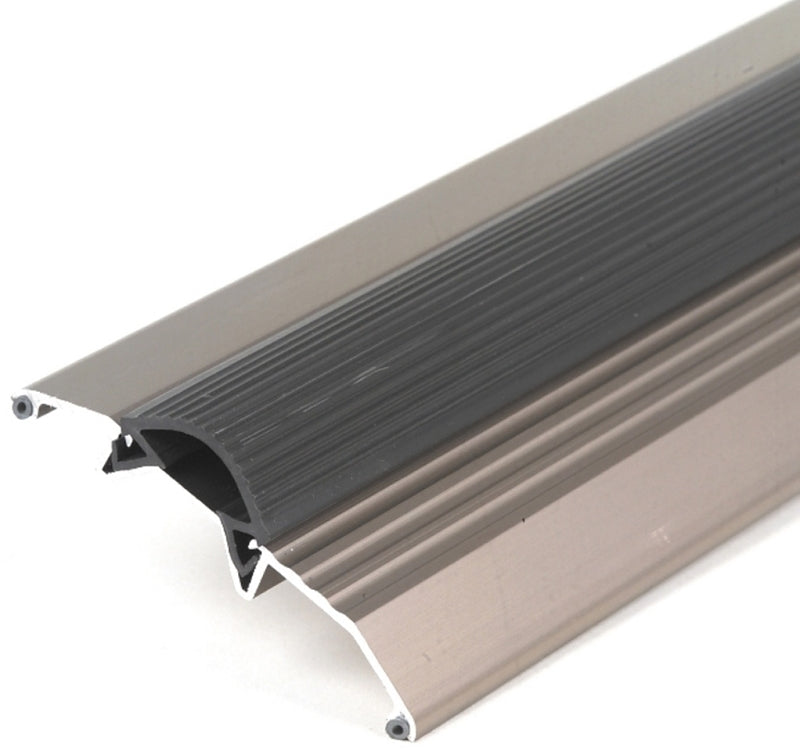 M-D 49004 Heavy-Duty Threshold, 36 in L, 3-3/4 in W, Low Profile, Aluminum, Satin Nickel
