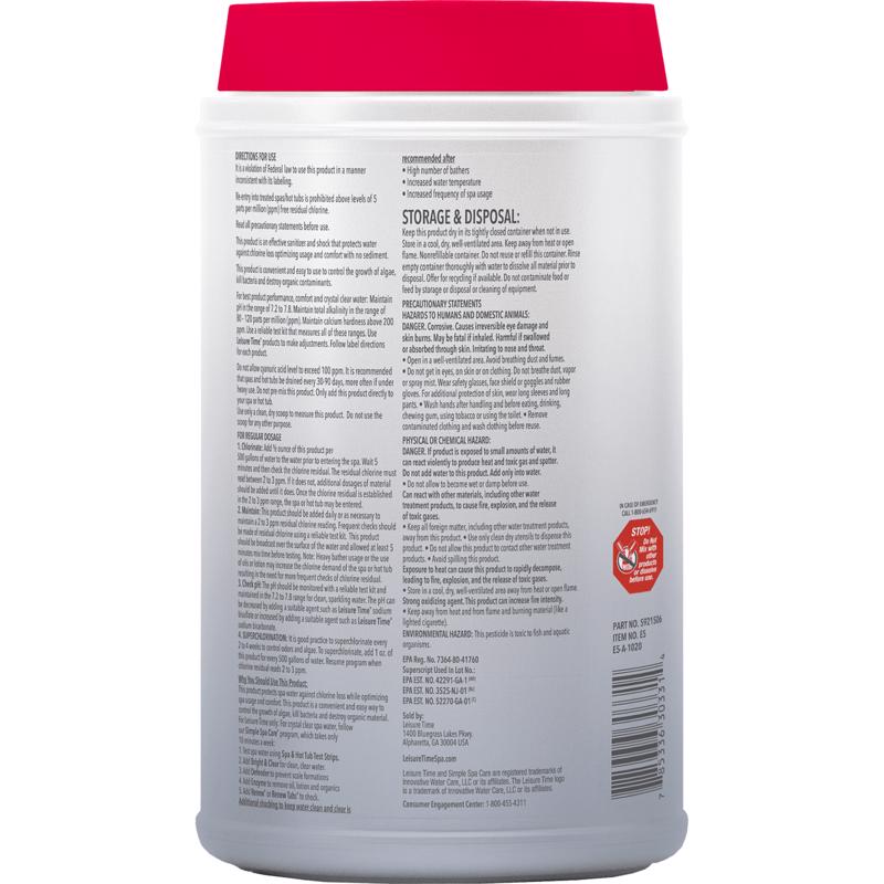 Leisure Time Spa 56 Granule Chlorinating Chemicals 5 lb, Pack of 6