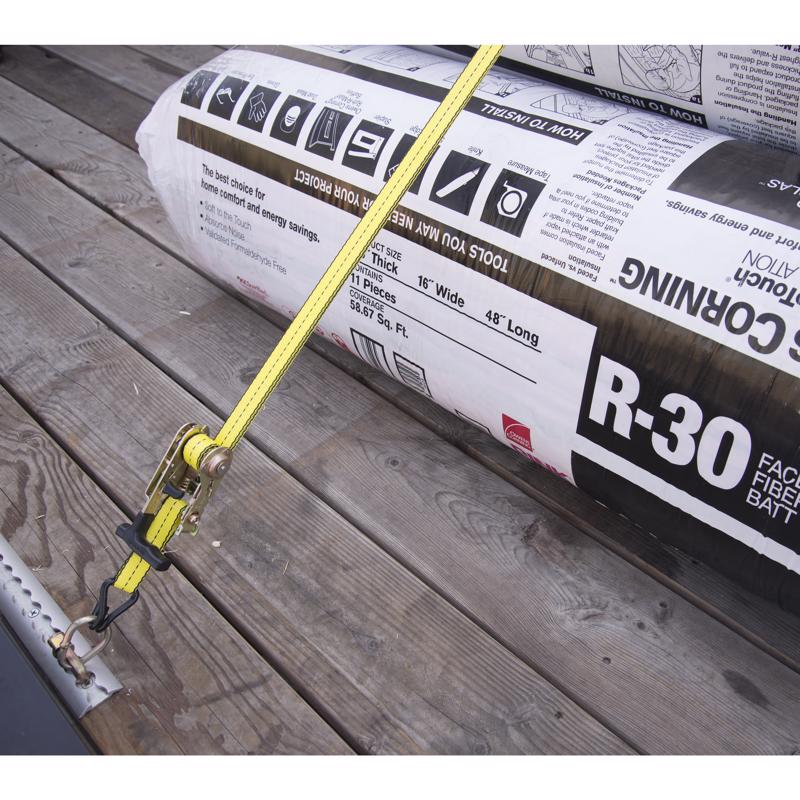 Keeper 1-1/4 in. W X 14 ft. L Yellow Tie Down w/Ratchet 1000 lb 1 pk
