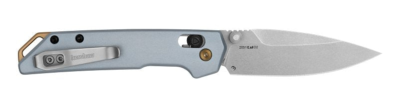 Kershaw 2051 Pocket Knife, 3 in L Blade, Steel Blade, Anodized Handle, Ice Blue Handle