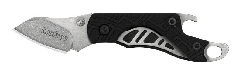 Kershaw Cinder Series 1025FB36 Pocket Knife, Drop Point, Plain Blade, Stonewashed Blade, 4 in OAL