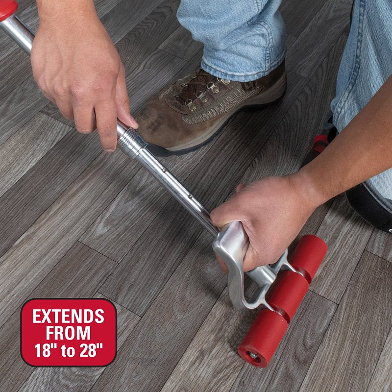Roberts 10-955 Extendible Floor Roller, 3 in Dia Roller, 7-3/8 in W Roller, Steel Roller, Twist-Lock Handle