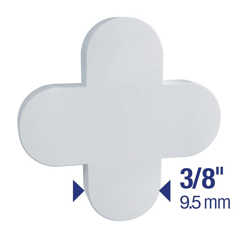QEP 10027 Series Traditional Flexible Tile Spacer, 3/8 in L, Plastic, White
