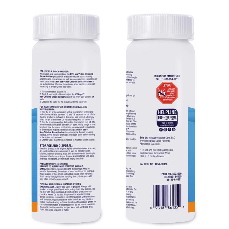 HTH Spa Non-Chlorine Shock 2.2 lb, Pack of 6