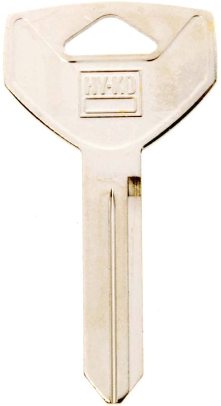 Hy-Ko 11010Y154 Key Blank, Brass, Nickel, For: Chrysler Vehicle Locks, Y154 Key Number, Pack of 10