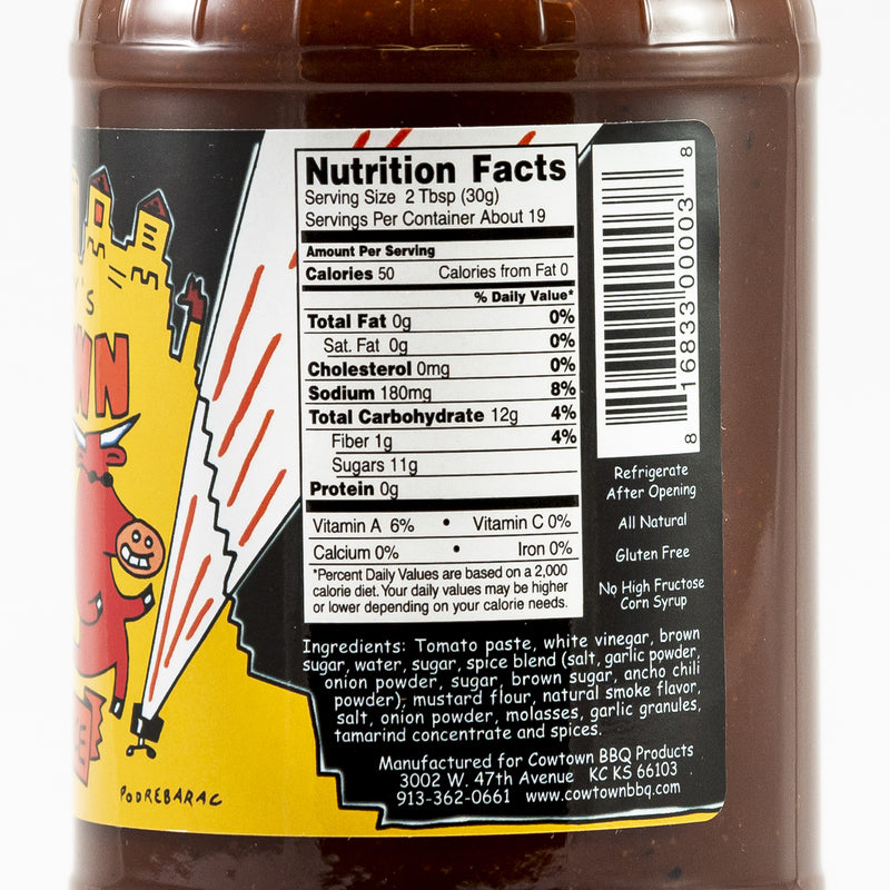 Cowtown Zesty & Tangy BBQ Sauce 18 oz, Pack of 6