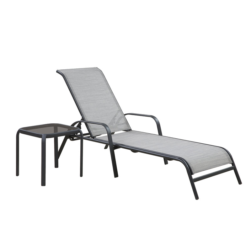 Living Accents Roscoe Black Square Glass Slat Top Side Table, Pack of 6